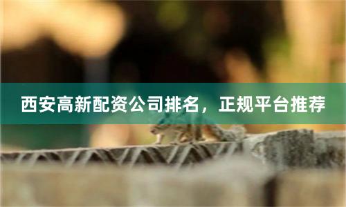 西安高新配资公司排名，正规平台推荐